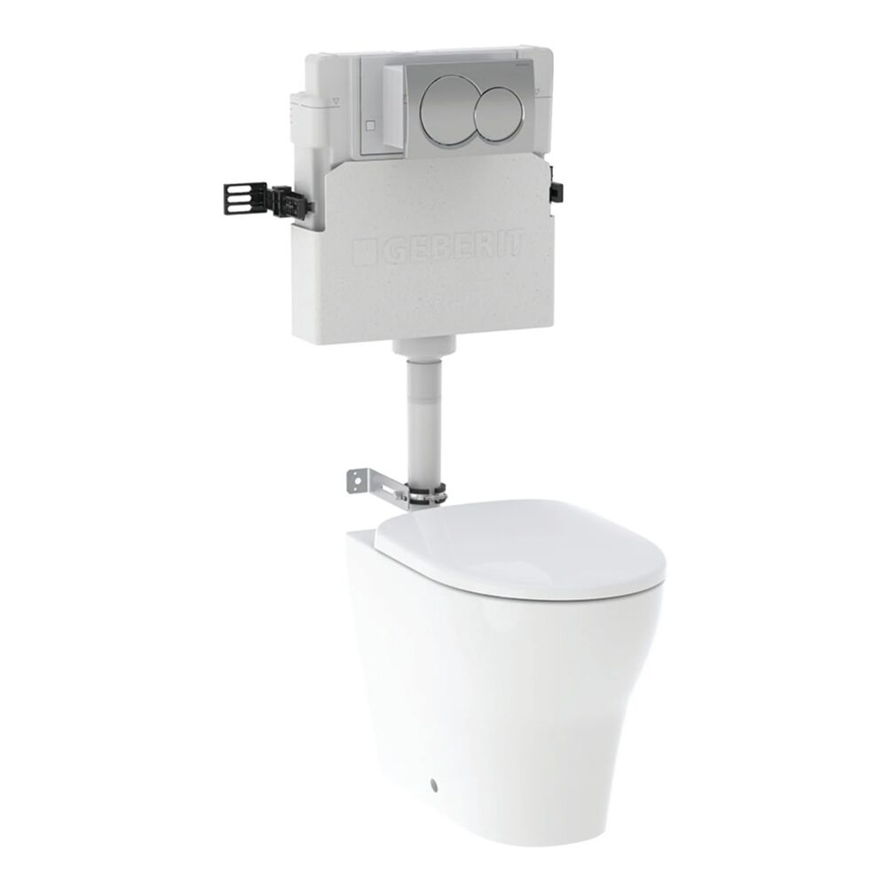 Cutout image of Geberit Selnova Premium Back-to-Wall Toilet & Alpha Cistern Set